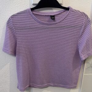 SHEIN Lavender Knit Crop Top